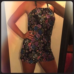 Floral Silk Romper